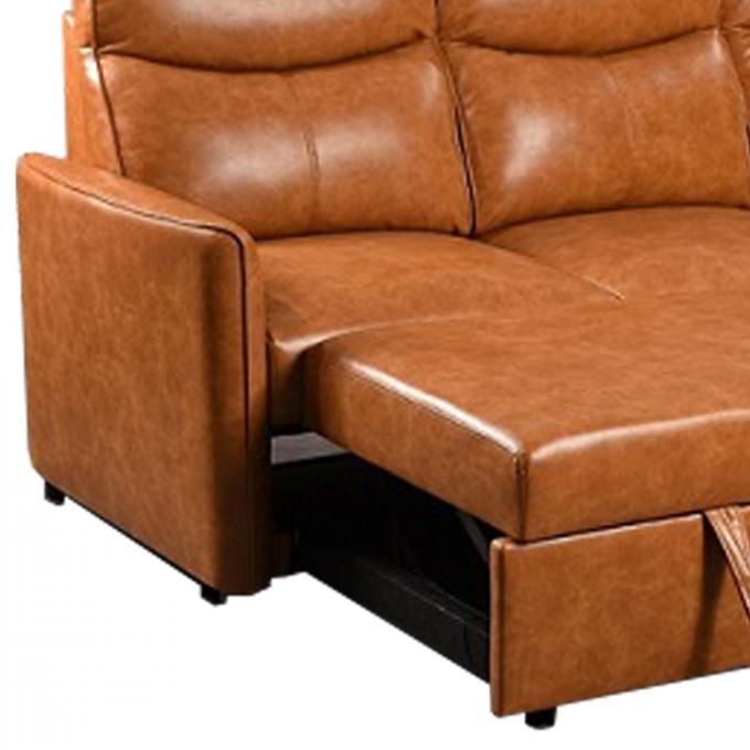 Extendable Modern Leather Sofa Anti Scratch Multiscene Wear Resistant 5