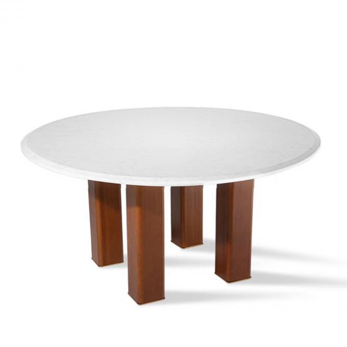 Antiwear Round Luxury Modern Dining Table Set Anti Fading With 4 Legs 1
