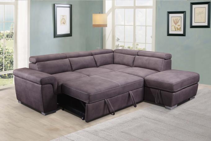 Durable Comfortable Sleeper Sofa , Abrasion Resistant Fabric Couch Bed 4