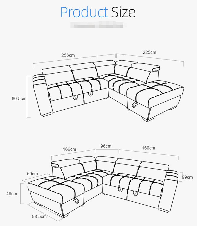 Large KD headrest USB loveseat ottoman with storage fake leather living room furniture sofa set couch sofas bed for vill 12