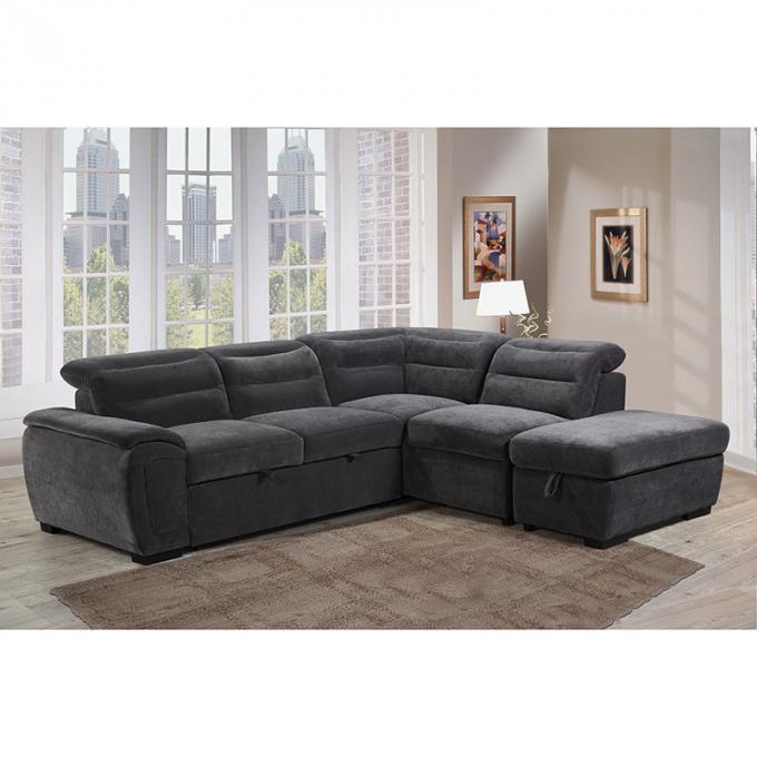 Wholesale Italian furniture sofa set Modern L shape fabric living room corner sofa bed 4