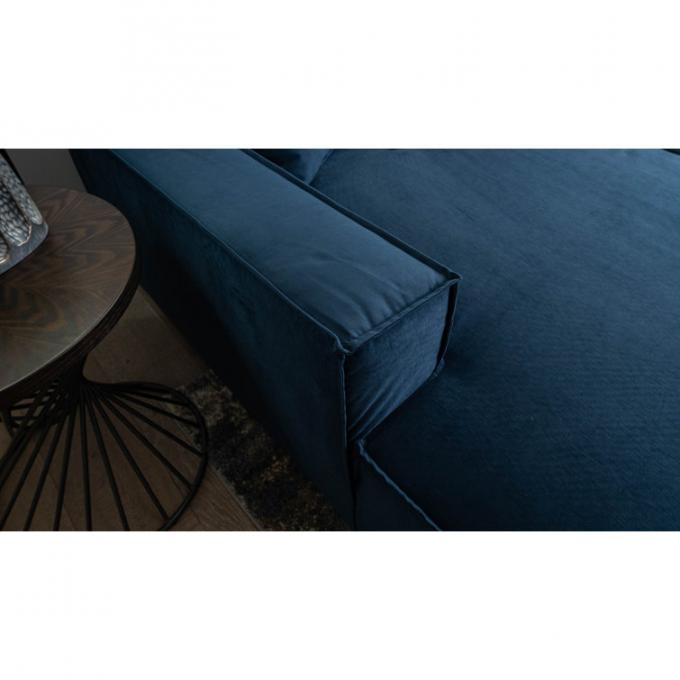 Velvet Upholstery Navy Color Module Sofa Set For Living Room Hotel 3