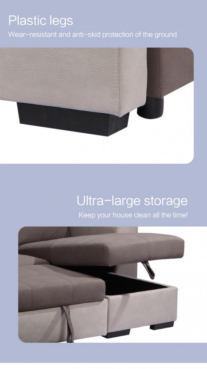 NEW sectional contrast color stitch couch left hand facing living room spaces modern L shaped typed grey fabric sofa 4