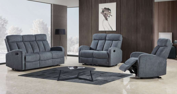 Linen Fabric Electric Recliner Sofa Adjustable For Living Room 4