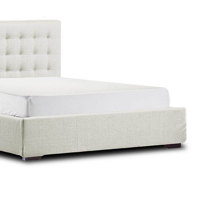 Stain Resistant Ottoman Bed Double Size Multipurpose With White Headboard 2
