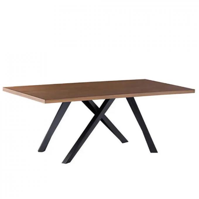 High-Quality Modern Metal Frame Living Room Furniture Solid Wood Design Dining Table Sets 3