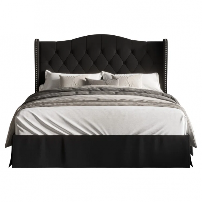 wholesale upholstered platform black fabric storage wooden double full twin king queen size bed frame modern with storag 3