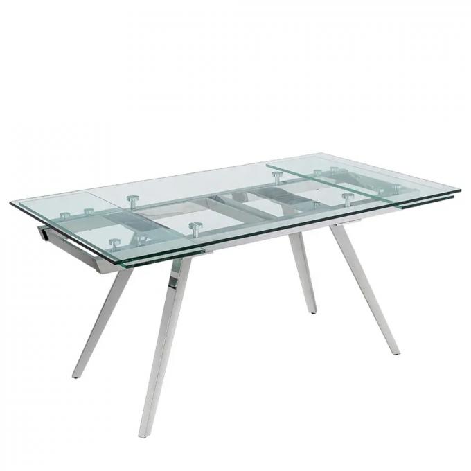 Multifunctional Luxury Modern Dining Table Set Practical Tempered Glass 3