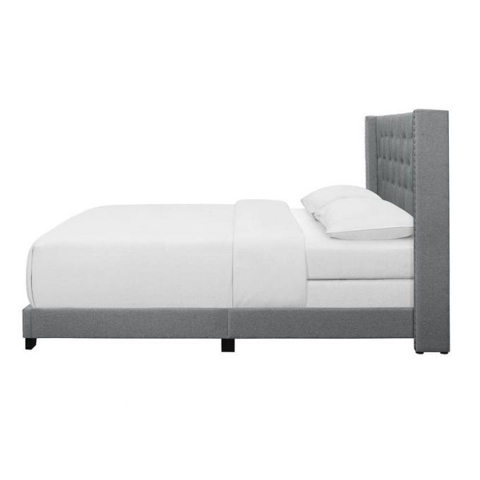Low price high quality luxury beds furniture blue color King size Queen size velvet fabric bed for hotel Apartment Home 2
