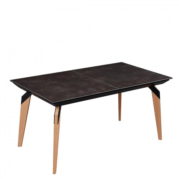 Modern High Quality Rectangular Living Table Marble Top Wooden leg Luxury Dinning Table Sets 2