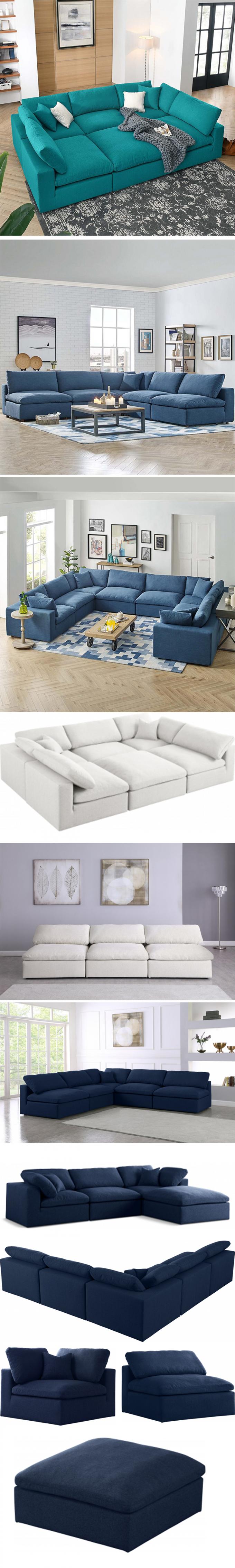 Factory Direct 2024 The latest design of combination living room sofa L/U corner sofa arbitrary modular sofa bed 2