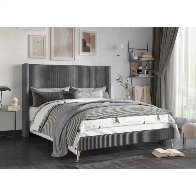 Newest North America style Gold metal leg luxury bed King size soft beds customize furniture for hotel and Bedroom 7