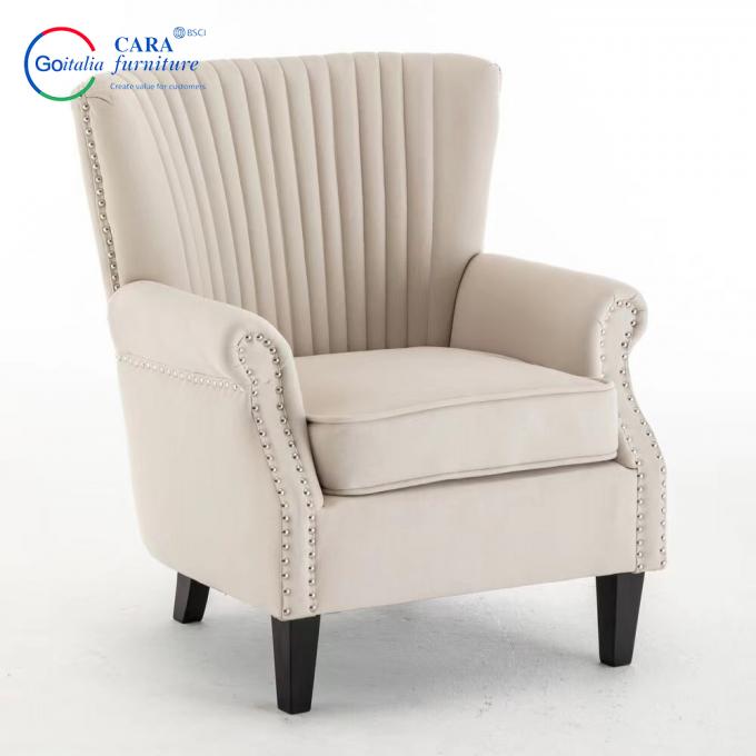 #70005 OEM ODM Living Room Furniture White Modern Furniture Velvet Living Room Arm Sofa Chair 3