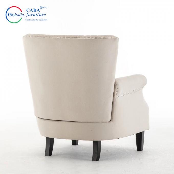 #70005 OEM ODM Living Room Furniture White Modern Furniture Velvet Living Room Arm Sofa Chair 5
