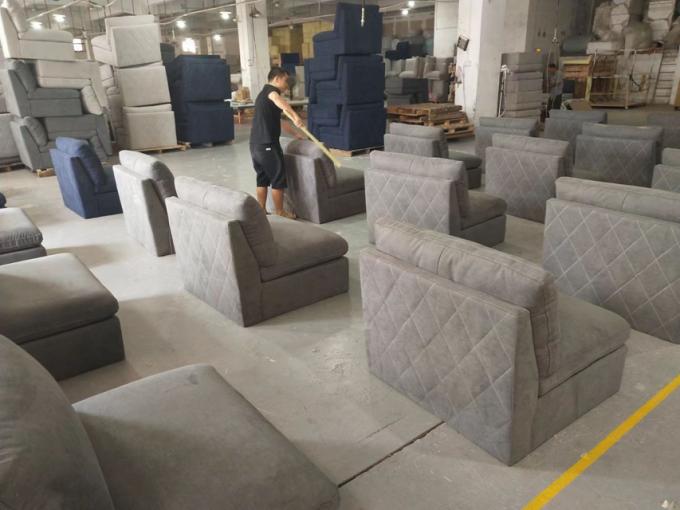 Nontoxic Sectional Modern Leather Sofa Multifunctional For Living Room 16