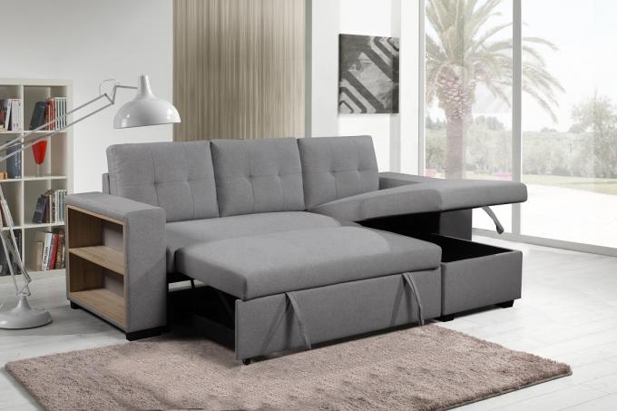 Wholesale price sectional sofa bed furniture L-shaped sleeper couch living room sofa furniture with multifunction bed fu 2
