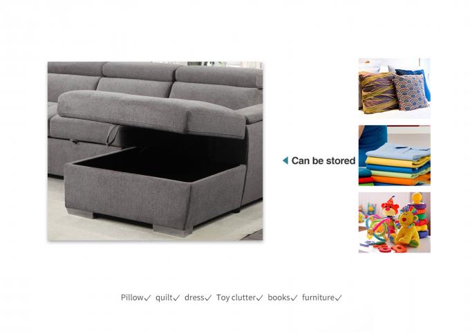 Home Furniture Fabric Sectional Sleeper Sofa Practical Wear Resistant 7