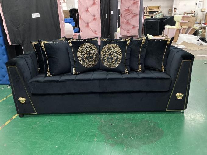 14 years factory direct supply Competitive price modern design luxury furniture sofa velvet fabric sets couch living 2