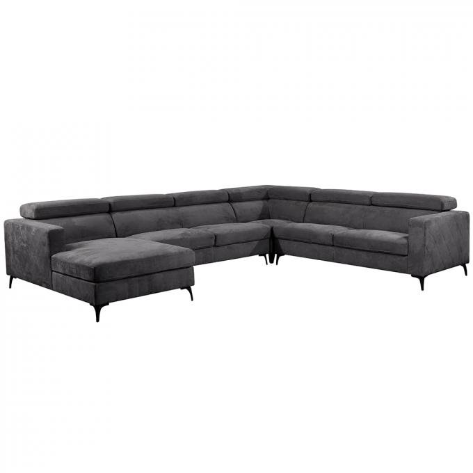 U Shaped Luxury Corner Sofa Anti Fading Stain Resistant Foldable 7