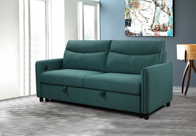 FSC-BSCI assembly functional Convertible linen fabric living room 3seater Upholstered Foldable Sleeper sofas bed with 3