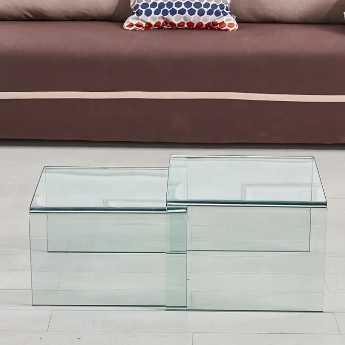 Lightweight Coffee Cafe Tables Glass Material Multipurpose Practical 1
