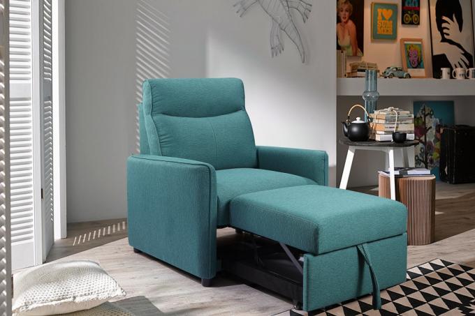 Factory Price Newest Convertible Folding Arm Chair office lunch break Sleeping footrest Single Seat Chair Sofa 4