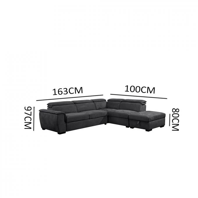 L Shape Antiwear Luxury Corner Sofa Multifunctional Practical 9