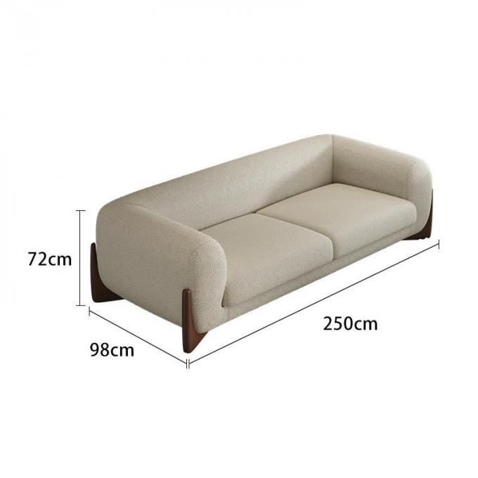 Factory direct sales of the latest design sofa set small household cloth art log living room sofa 7