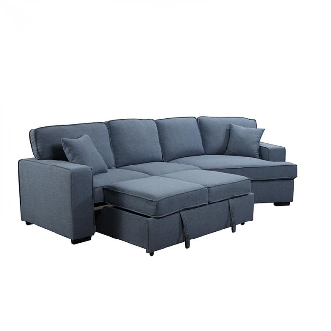 European Style Modern Corner Sofa Bed With Tea Table Contemporary 6