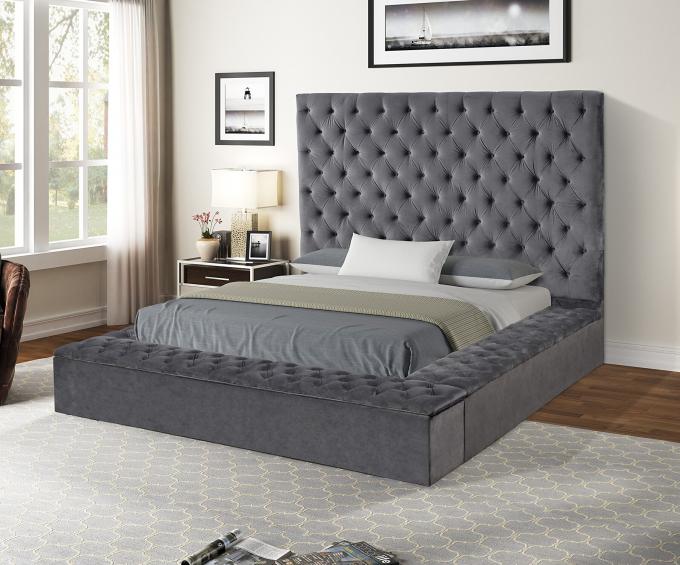 Cara Furniture Limited factory direct wholesale eucalyptus frame velvet fabric can be customized storage bed room set 1