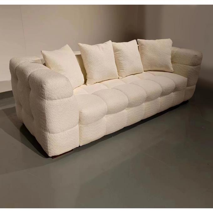Elegant 4 Seater Home Furniture Sofas Chair Multicolor Stain Resistant 3