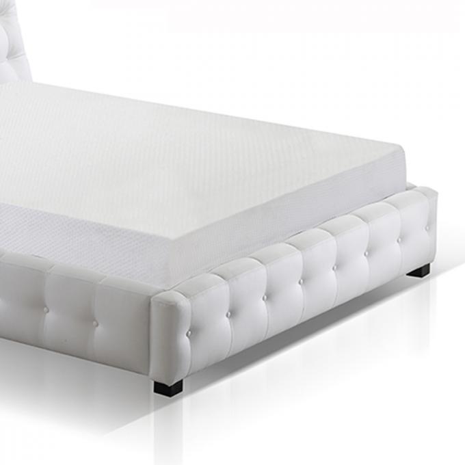 King Size Modern Ottoman Storage Bed Upholstered With White Headboard 3