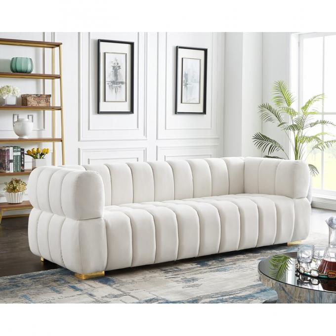European style North American style Luxury 3Seater 2Seater 1Seater sectional sofa set With nice Velvet fabric and Gold 2
