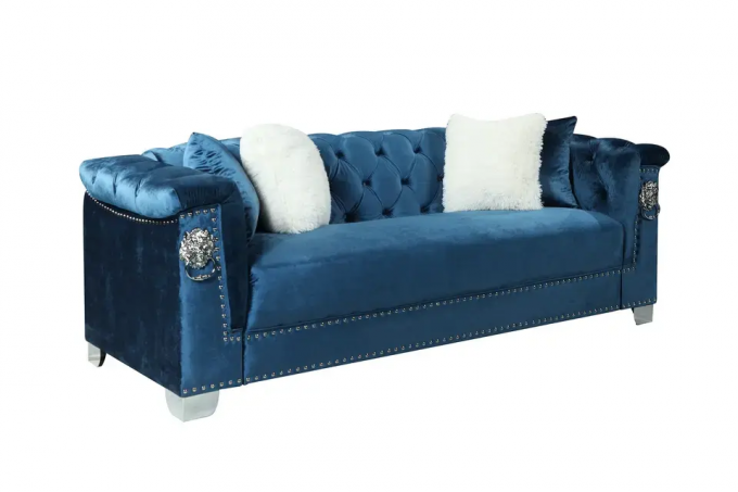 Multiscene Velvet Fabric Sofa Set For Living Room Durable Nontoxic 7