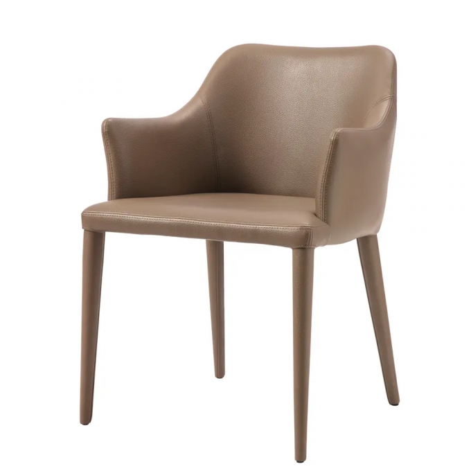 leather Nontoxic Upholstered Side Chair , Abrasion Resistant Tufted Chairs Dining 2