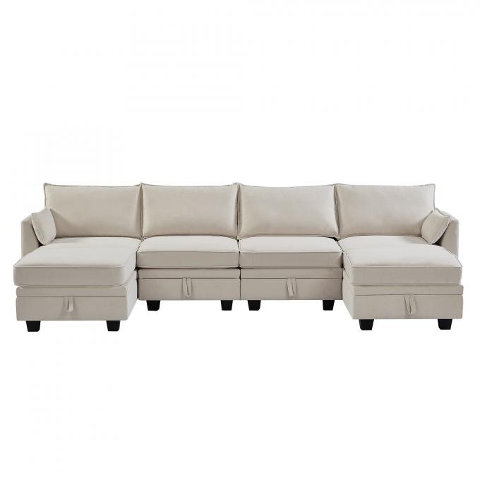 Multifunctional Contemporary Modular Sofa Bed Extendable Breathable 3