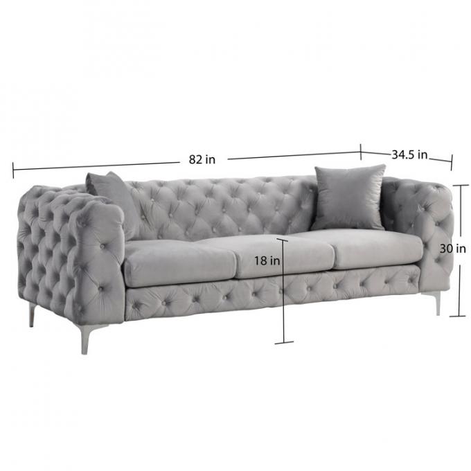 Furniture Manufacto very best-selling luxury sofa set 2+3 velvet fabric living room sofa can be customized color 6
