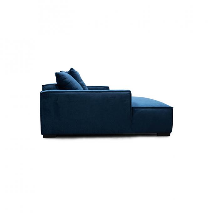 Velvet Upholstery Navy Color Module Sofa Set For Living Room Hotel 5