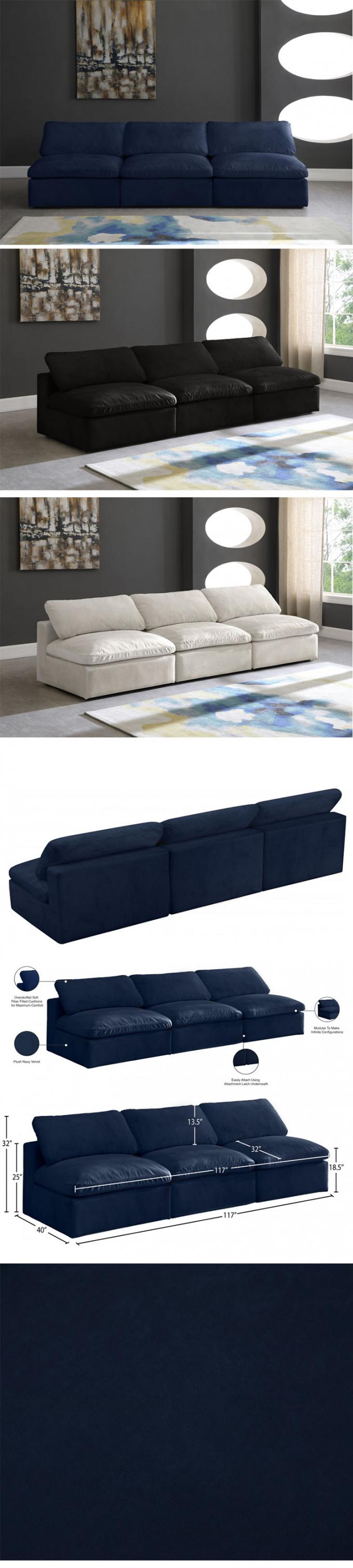 Cara Furniture Limited direct blue velvet modular living room sofa any combination sofa bed 1