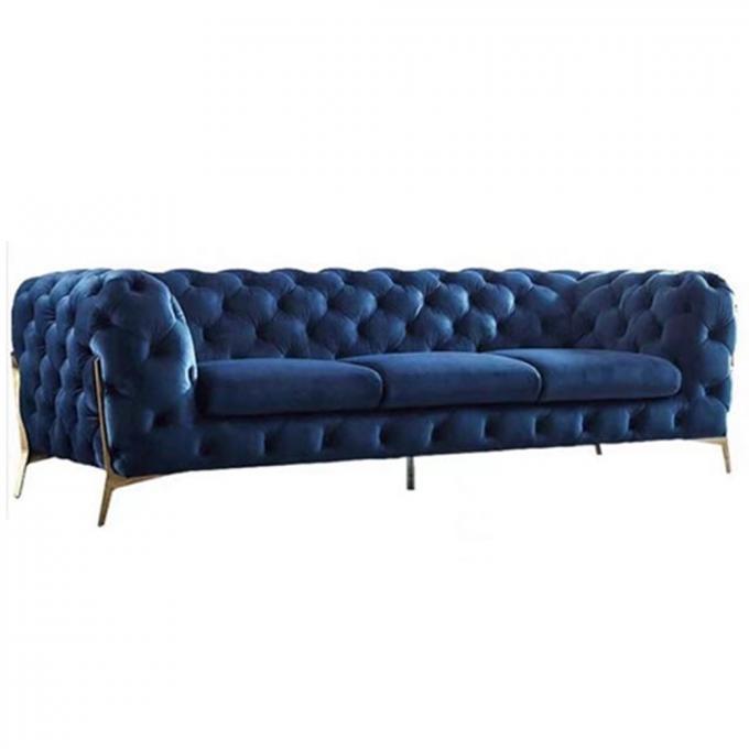 9513 Blue Velvet Home Furniture Sofas Practical with Chenille Cover 6