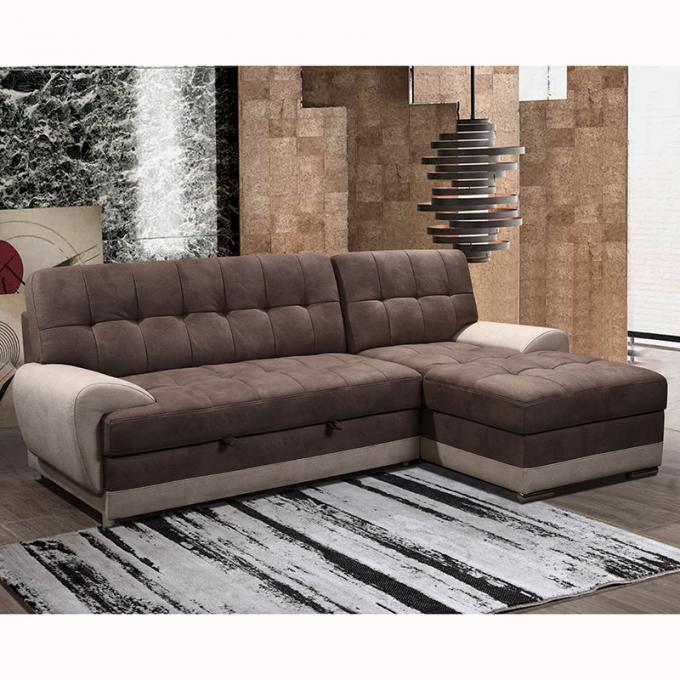 Cheap luxury assorted colors white and chocolate sofa fabric L shaped adjustable living room sofa for home use 2