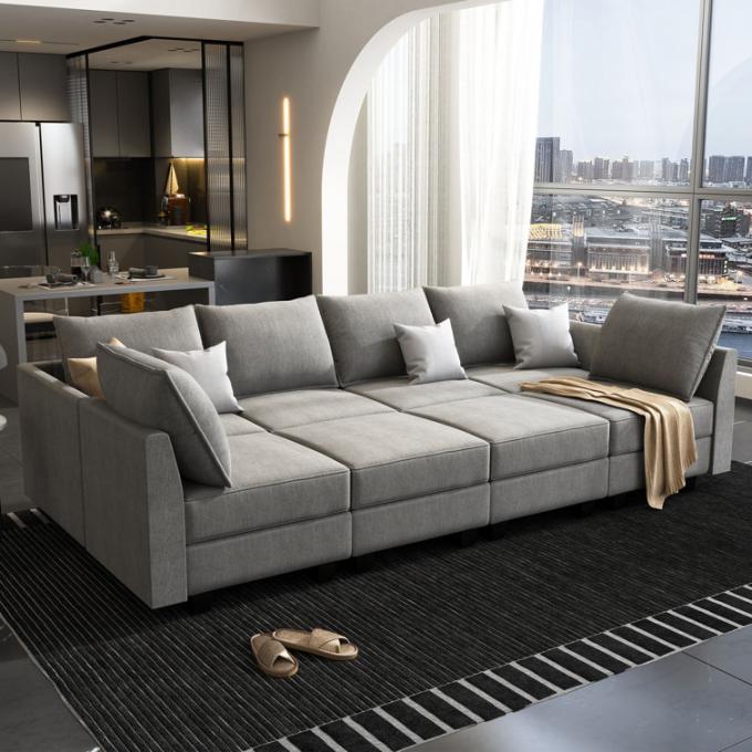 U Shaped Modular Sectional Sofa Multiscene Anti Scratch Modern Style 1