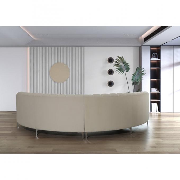 Modular OEM factory direct supply cheap price SOFA FURNITURE Beige Color Velvet U-shape C-shape Luxury Sofa set 3