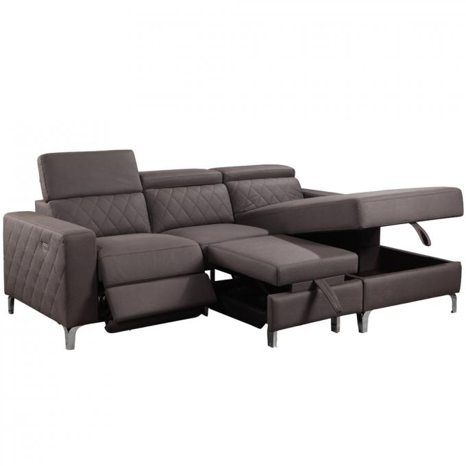 Antiwear Durable L Shape Sofa Bed , Multiscene Sofa Bed And Recliner Set 4
