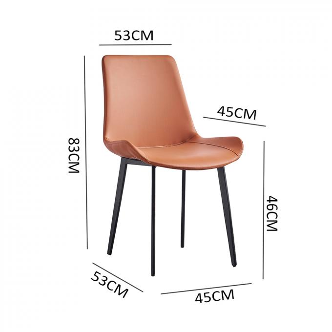 Antiwear Dining Room Side Chair , Lightweight Stackable Upholstered Dining Chairs 0