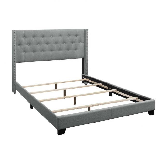 Low price high quality luxury beds furniture blue color King size Queen size velvet fabric bed for hotel Apartment Home 3