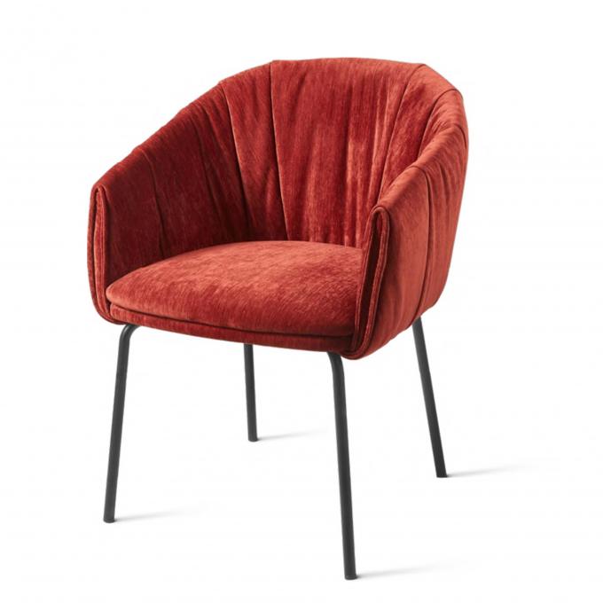 Red Velvet Home Upholstered Dining Chair Multipurpose Practical 1