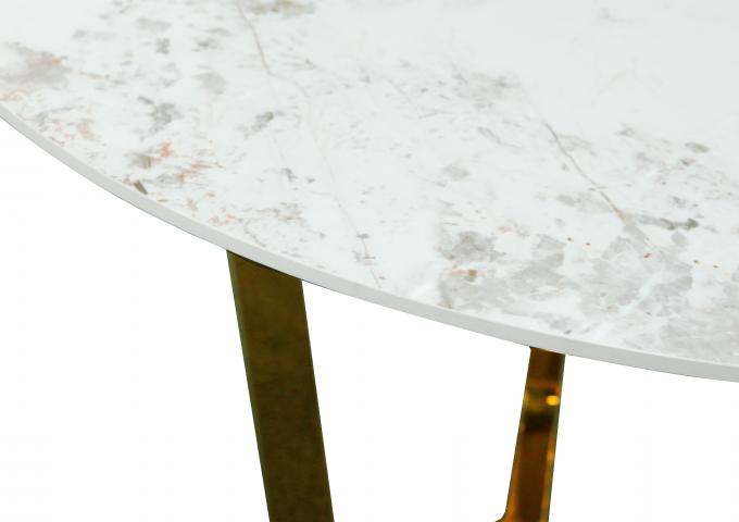 Practical Modern Round Dining Table , Multifunctional Marble Top Side Table 2