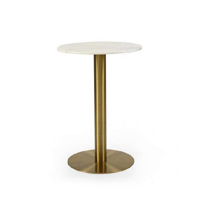 Multiscene Small Chrome Cafe Table Practical Anti Abrasion For Home 2