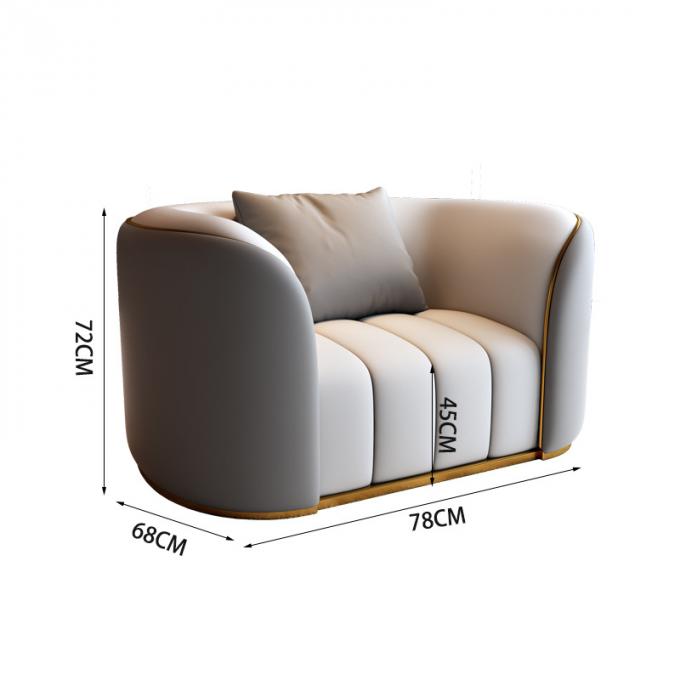 Combination of colors napa leather 1+2+3+4 sectional couch Curved back sitting living room furniture modern sofas set 8